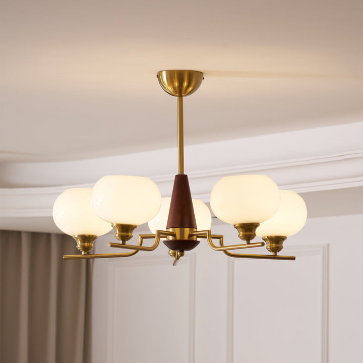 Celeste Sphere Valnöt Chandelier