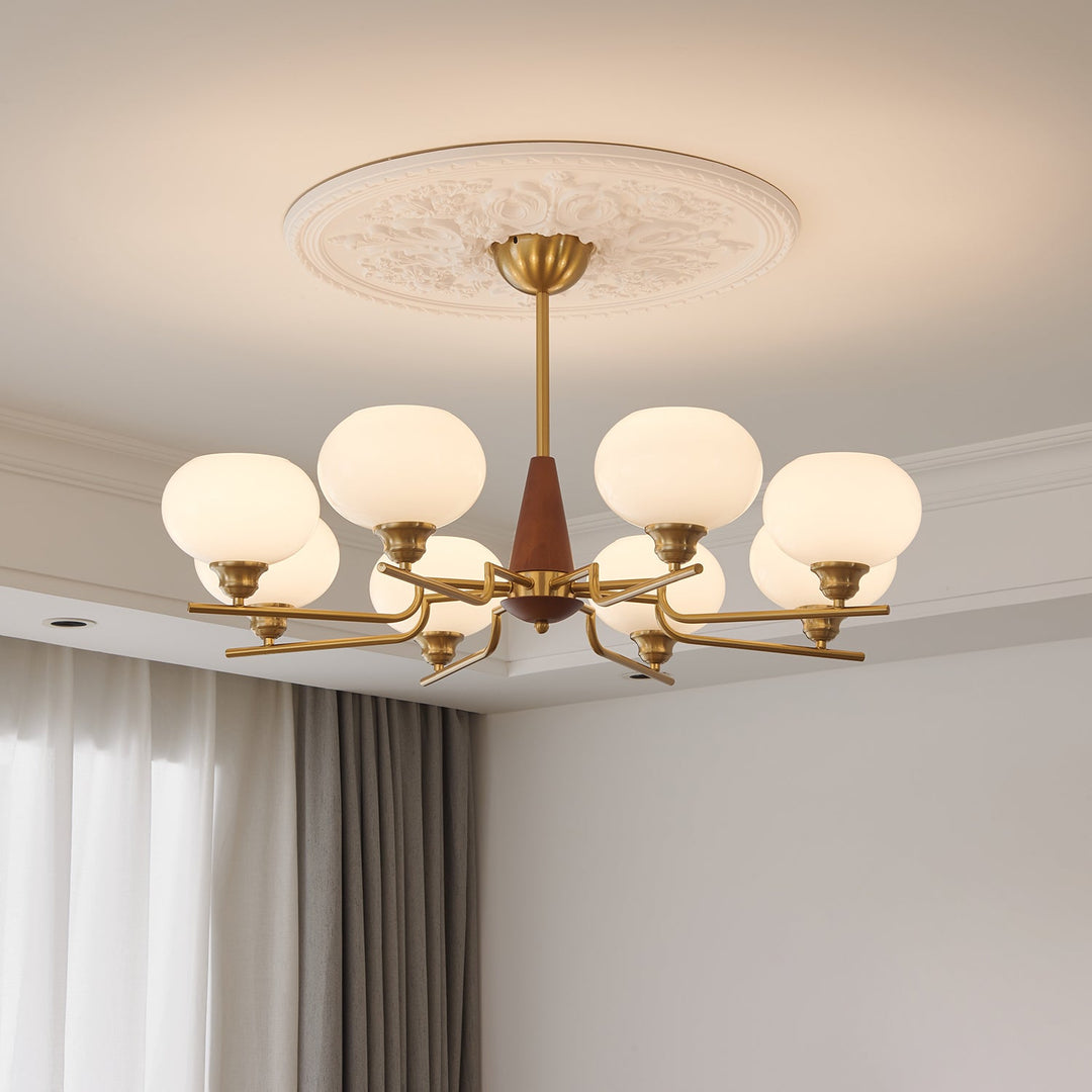 Celeste Sphere Valnöt Chandelier