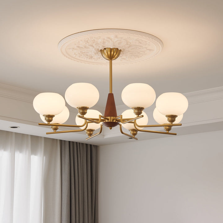 Celeste Sphere Valnöt Chandelier