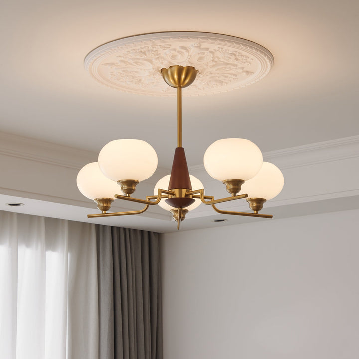 Celeste Sphere Valnöt Chandelier