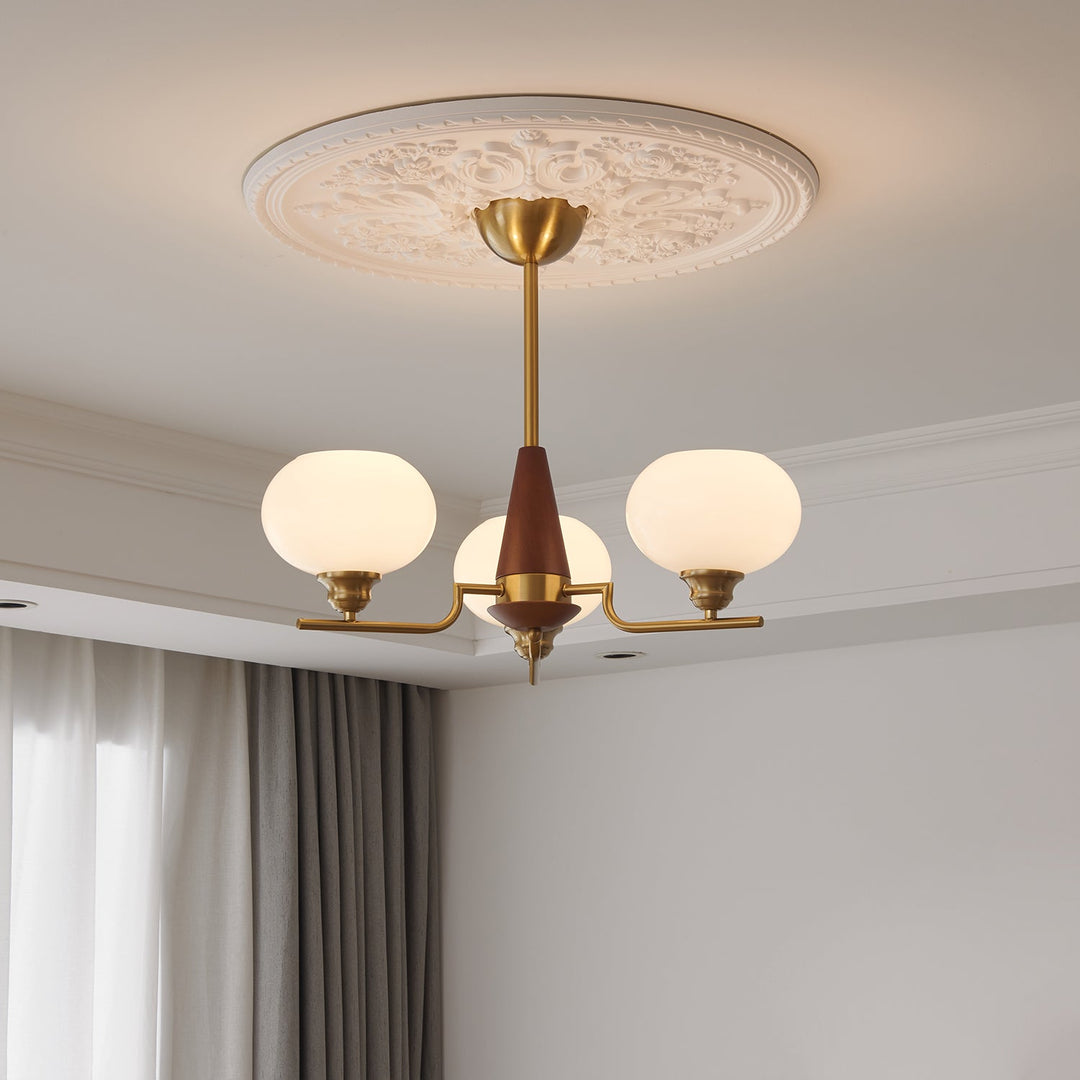 Celeste Sphere Valnöt Chandelier