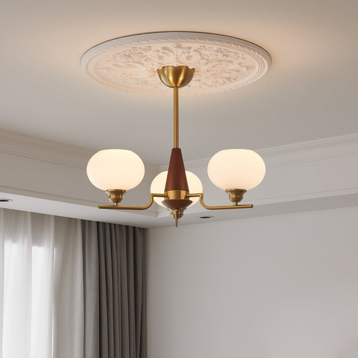 Celeste Sphere Valnöt Chandelier