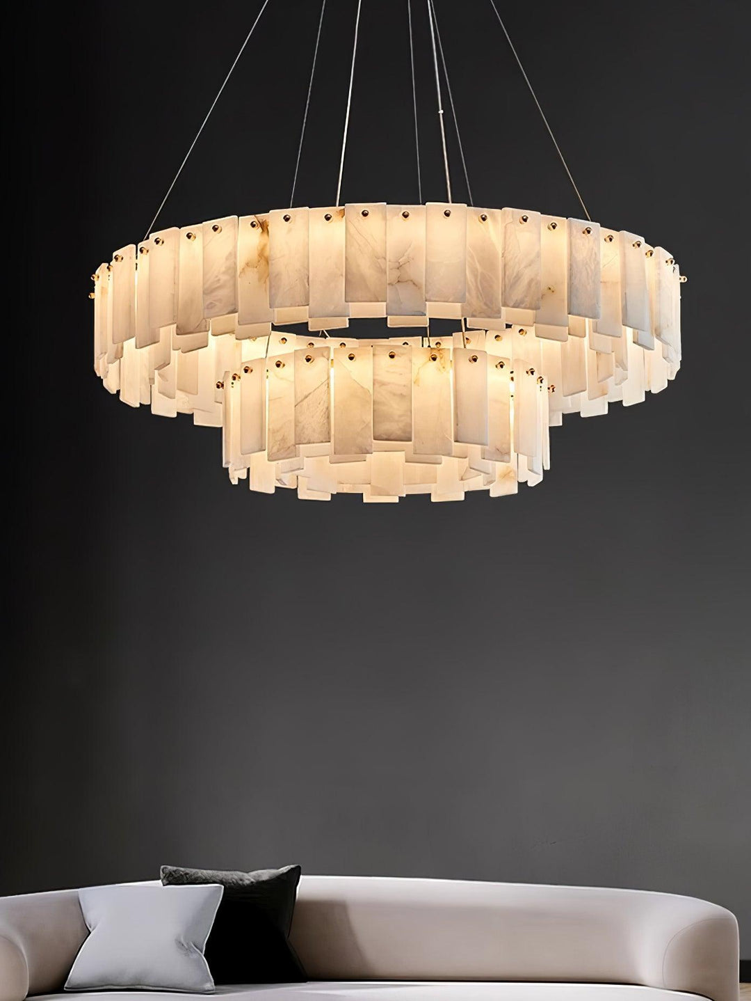 Celestial Alabaster Rund Kandelaber