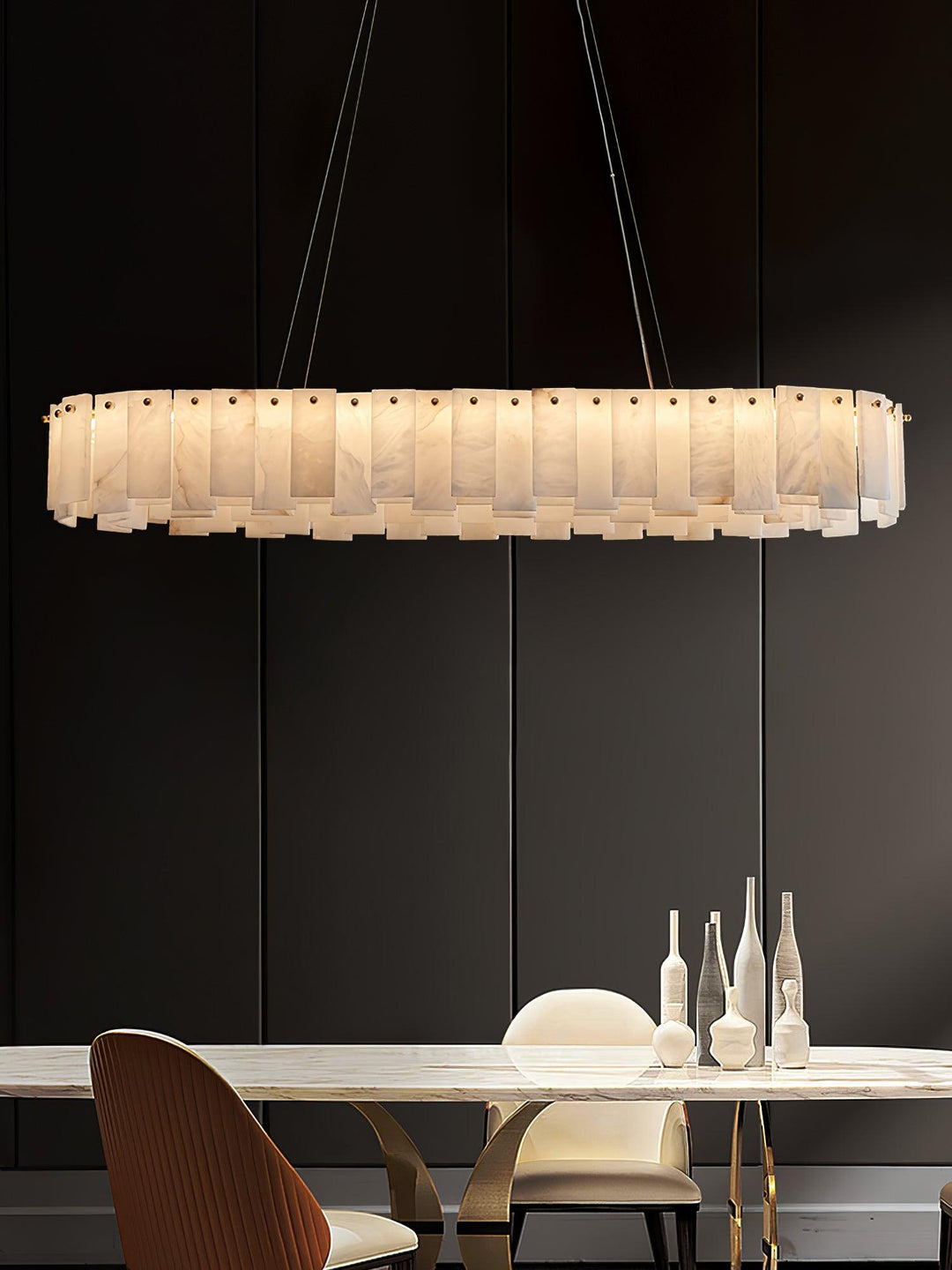 Celestial Alabaster Rund Kandelaber