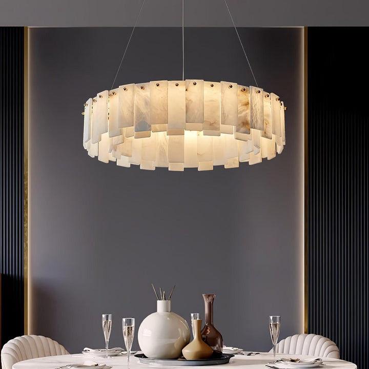 Celestial Alabaster Rund Kandelaber