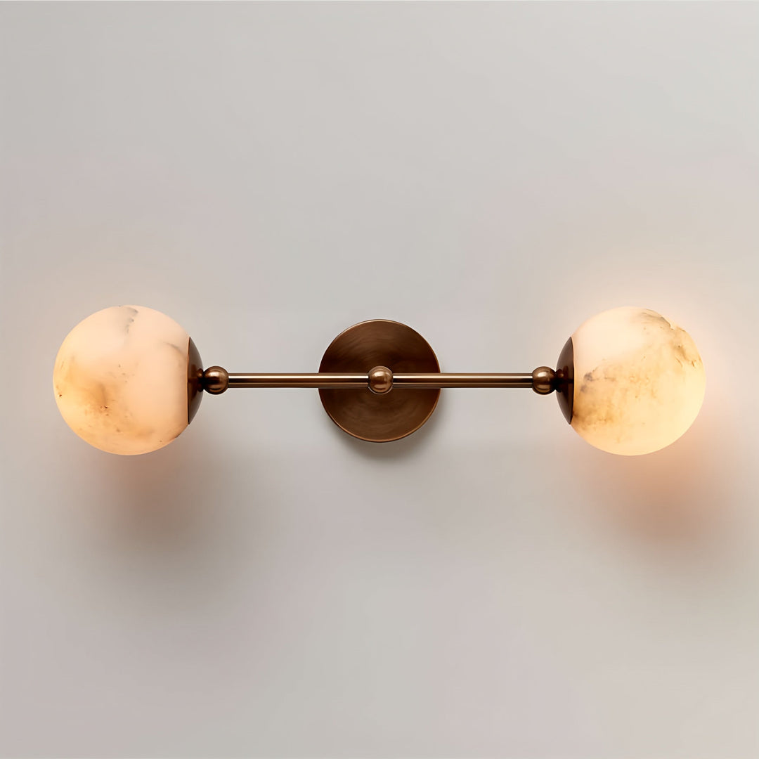 Himmlig Dubbel Alabaster Vägglampa