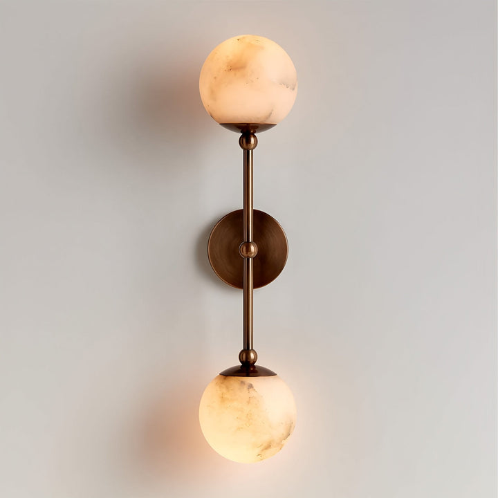 Himmlig Dubbel Alabaster Vägglampa