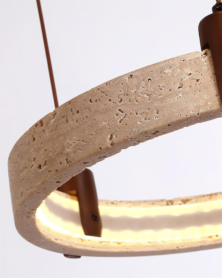 Celestial Orbit Travertine Chandelier
