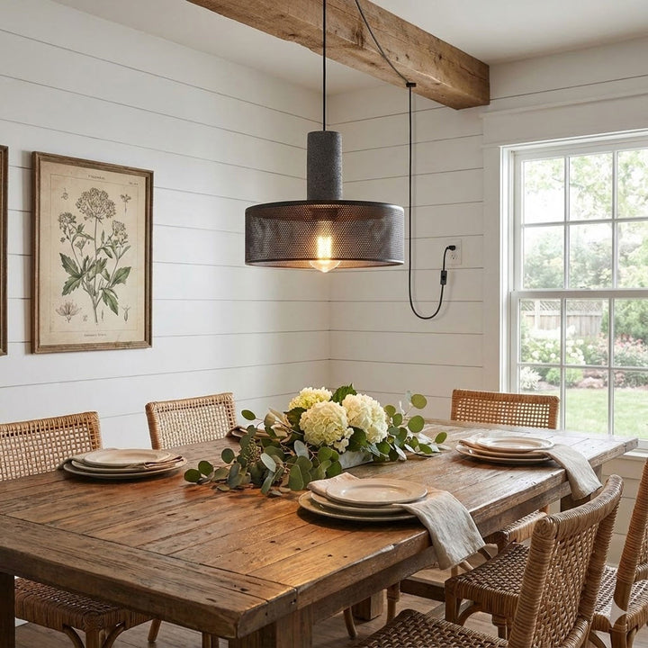 Cement Mesh Plug-in Pendellampa