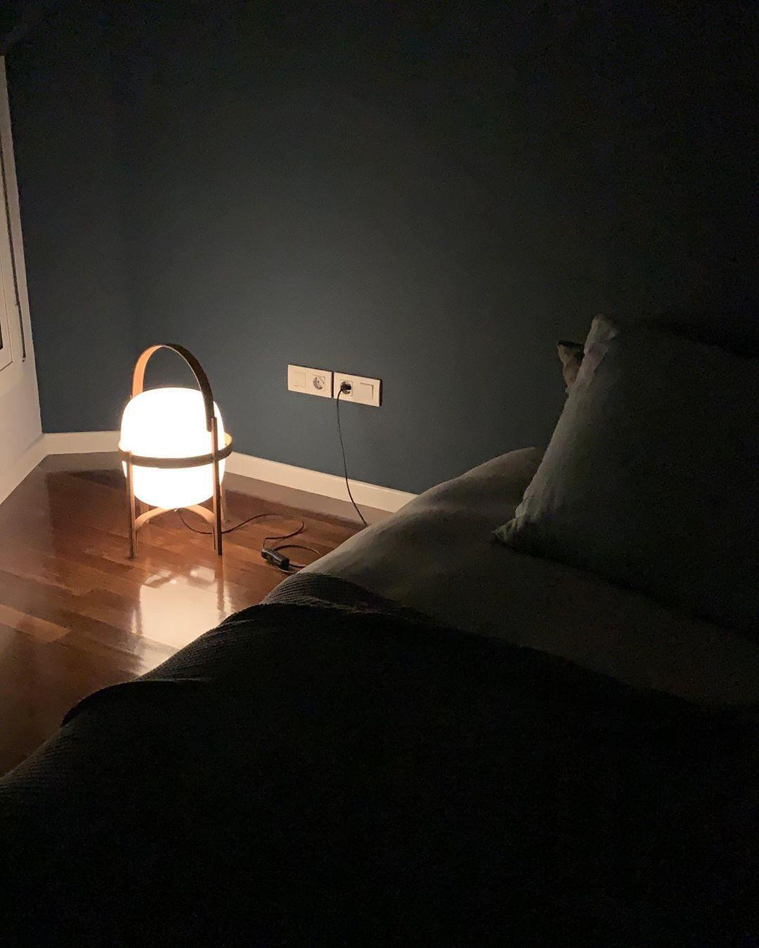 Bärbar Lantern Glas Bordslampa