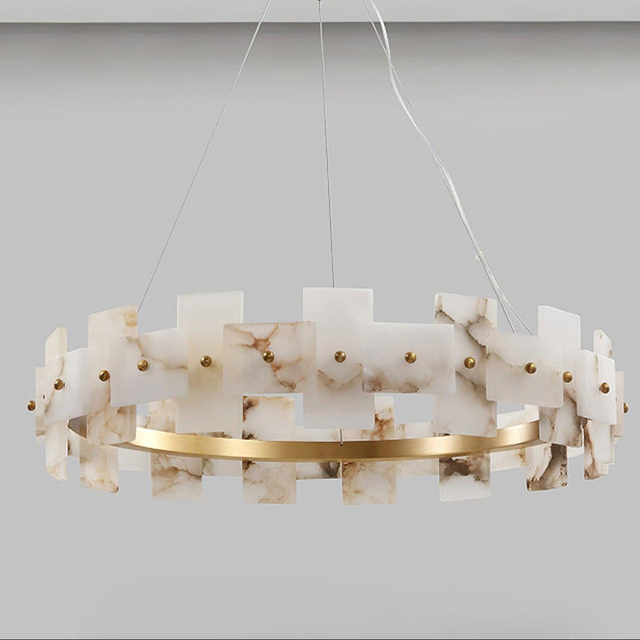 Alabaster Halo Kandelaber