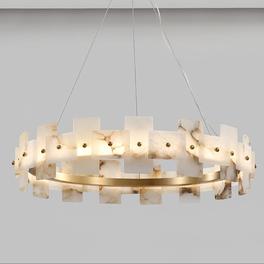 Alabaster Halo Kandelaber