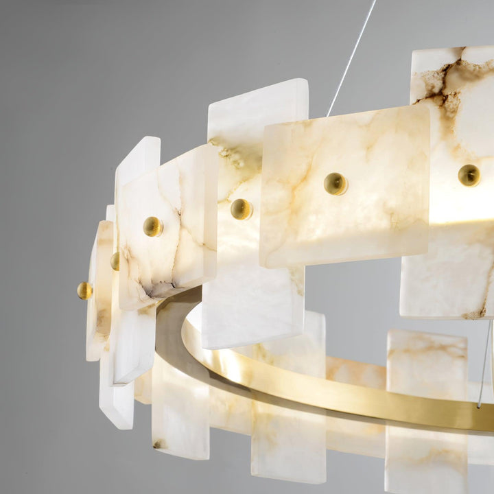 Alabaster Halo Kandelaber