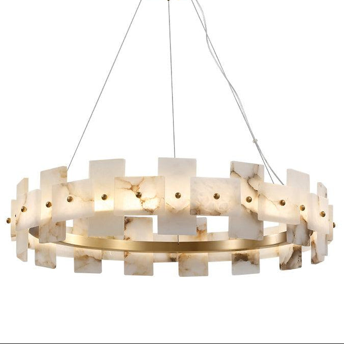 Alabaster Halo Kandelaber