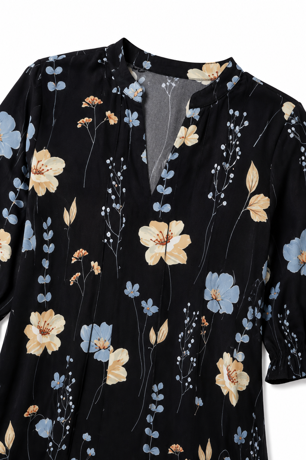 Wearbella – Klänning maxi z kwiatowym wzorem i kołnierzem
