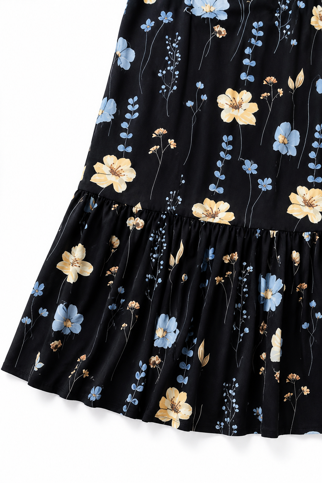 Wearbella – Klänning maxi z kwiatowym wzorem i kołnierzem