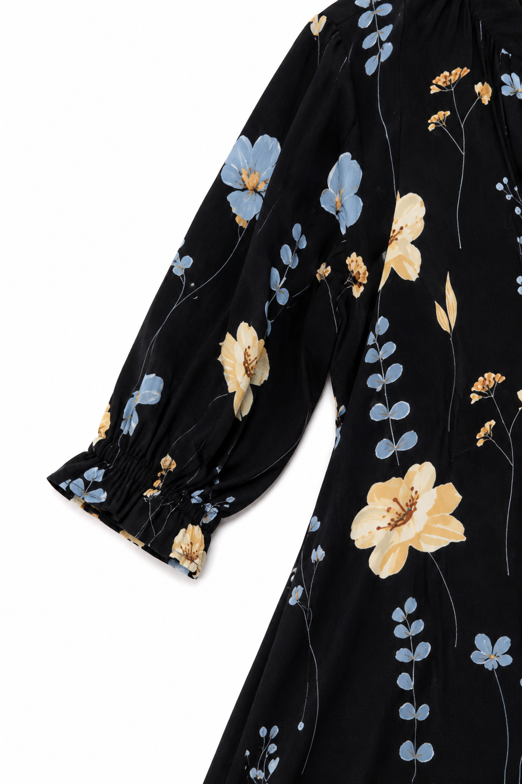 Wearbella – Klänning maxi z kwiatowym wzorem i kołnierzem