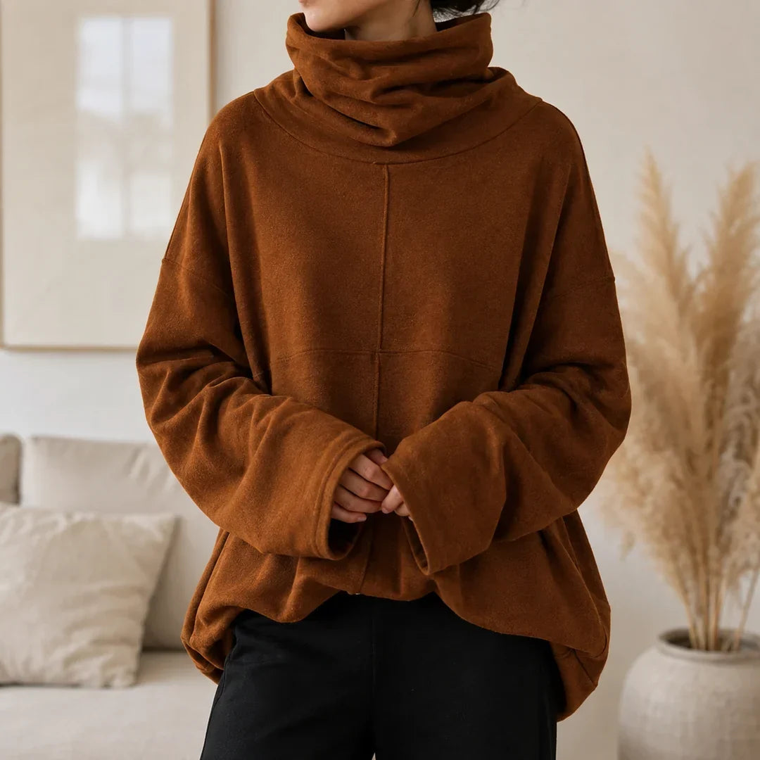 Cowlmara – Brushed Cowl-Neck OverStorlekd Pullover