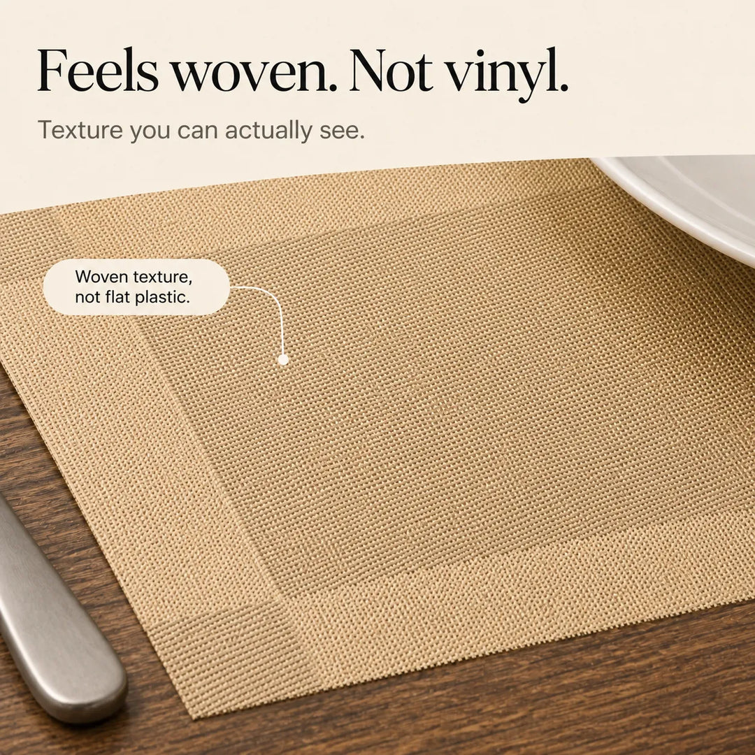 Wovella – Woven Vinyl Placemats, Set 4 sztuk