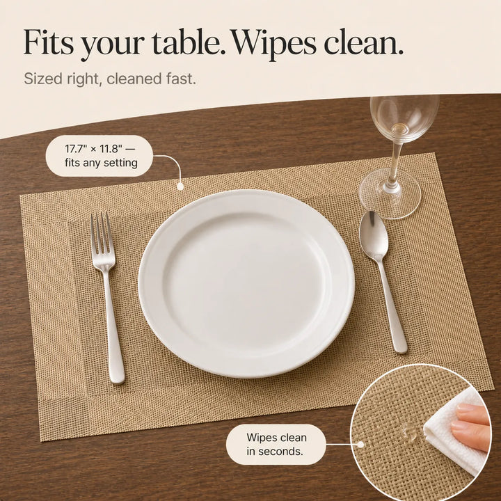 Wovella – Woven Vinyl Placemats, Set 4 sztuk