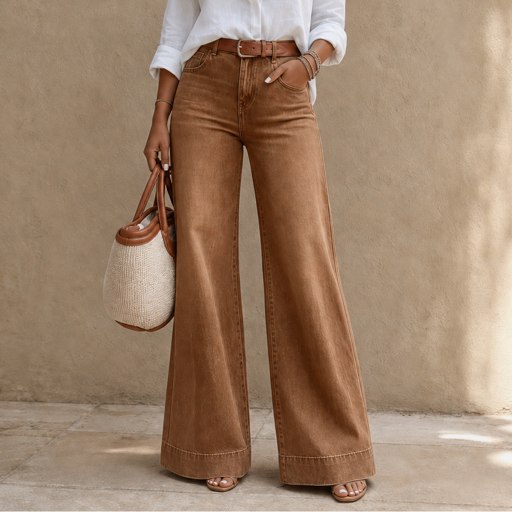 Jeans Longline Denim Look – Hög Stan, Breda Nogi, Vintage Wash
