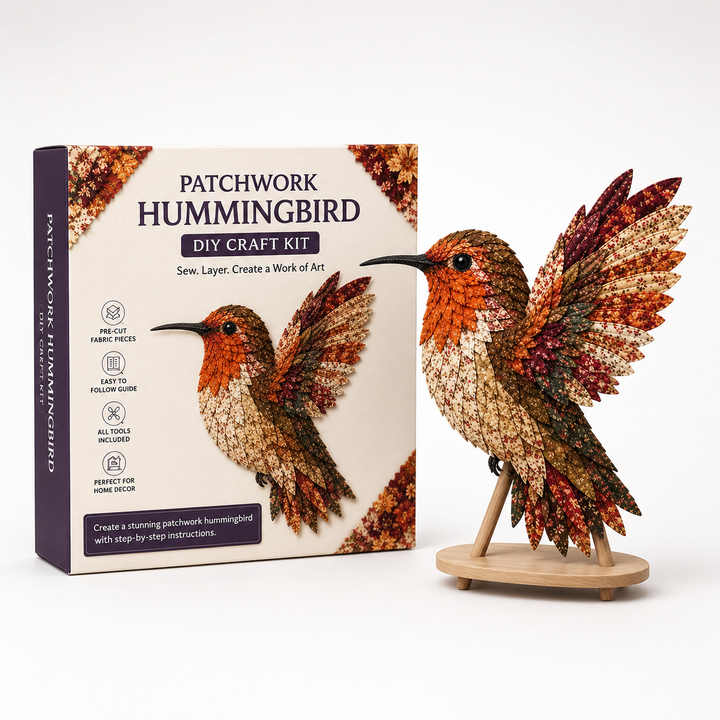 Wingmend – Set för haftu 3D z ptakiem kolibrem