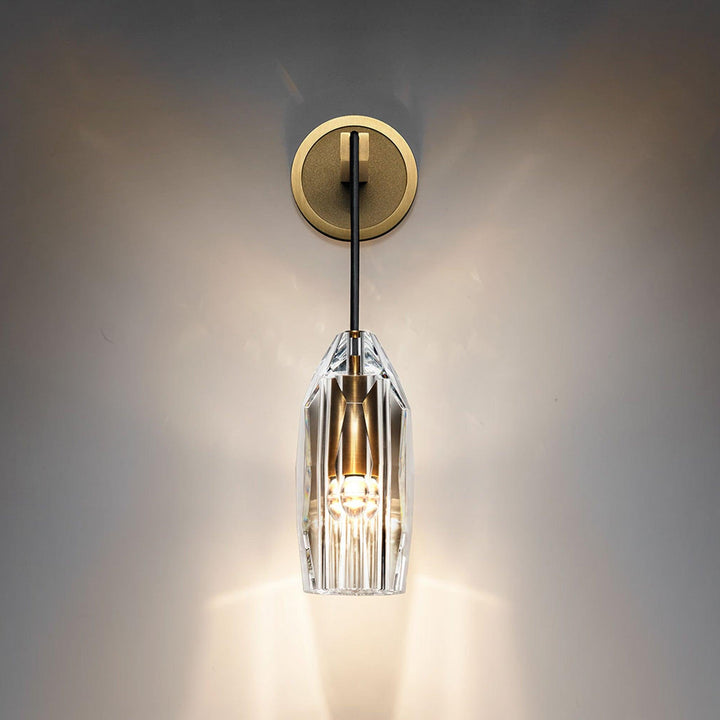 Facetterad Kristall Mässing Vägglampa