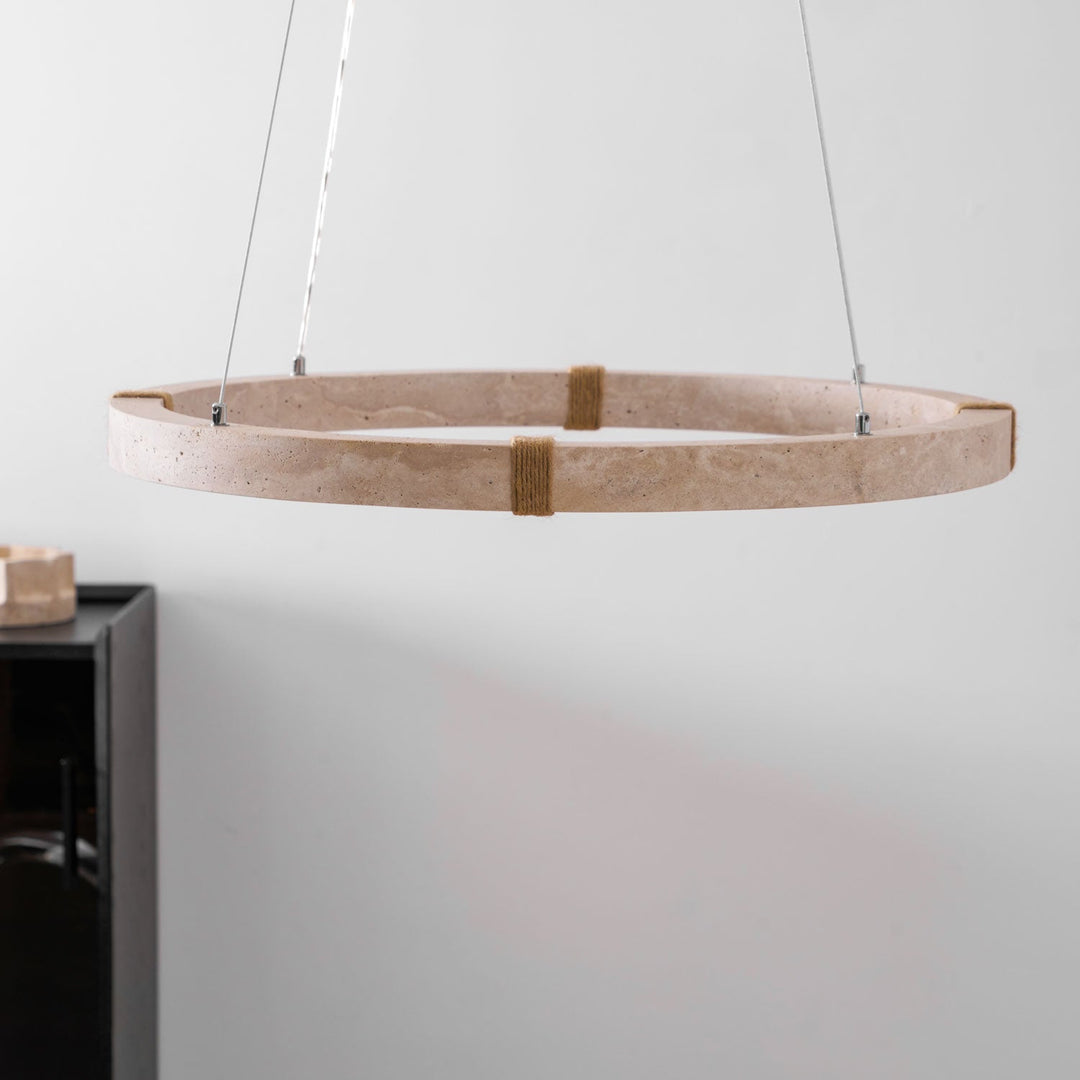 Circle Travertine Pendant Lamp