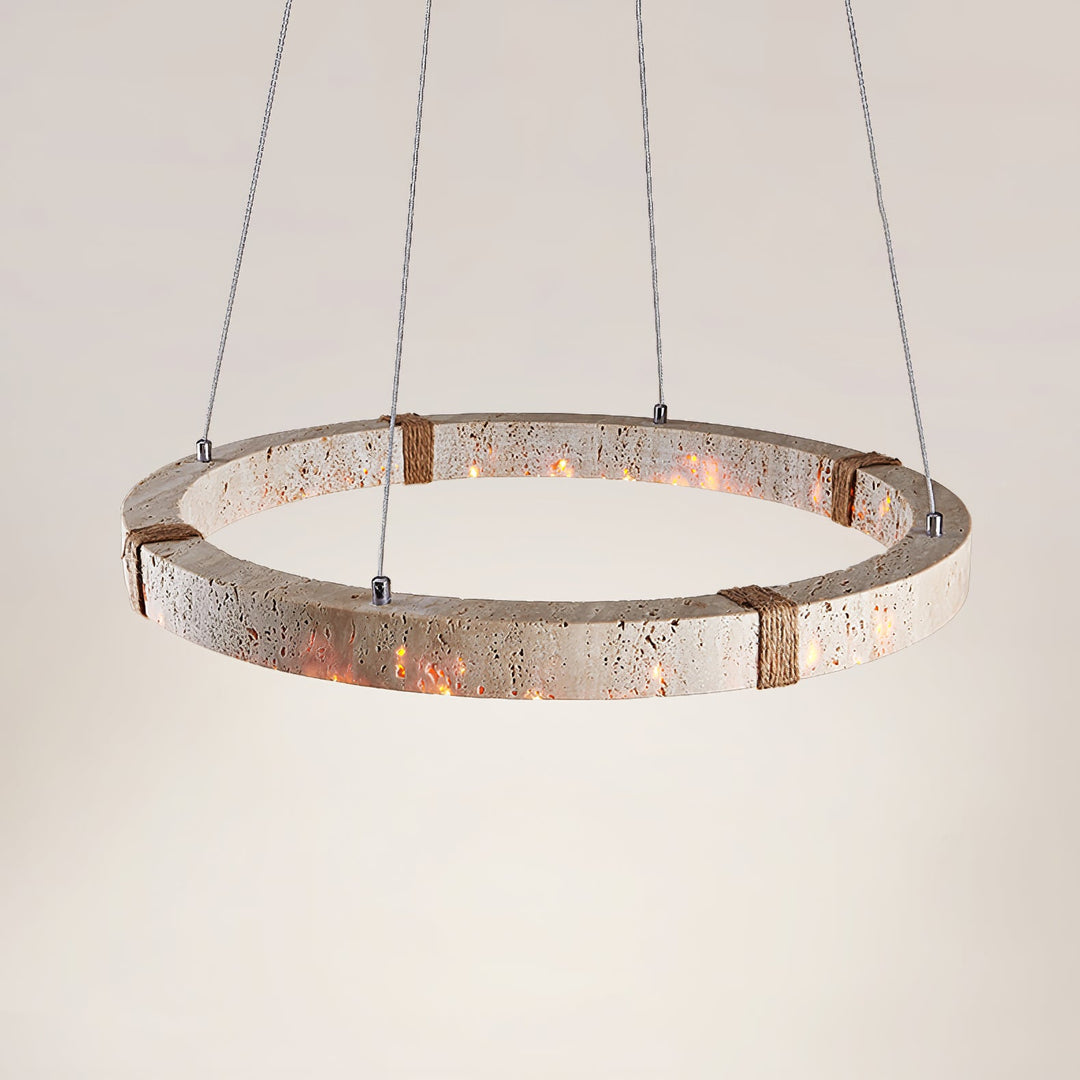 Circle Travertine Pendant Lamp
