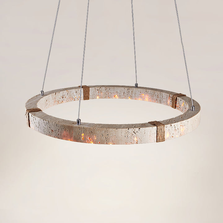 Circle Travertine Pendant Lamp