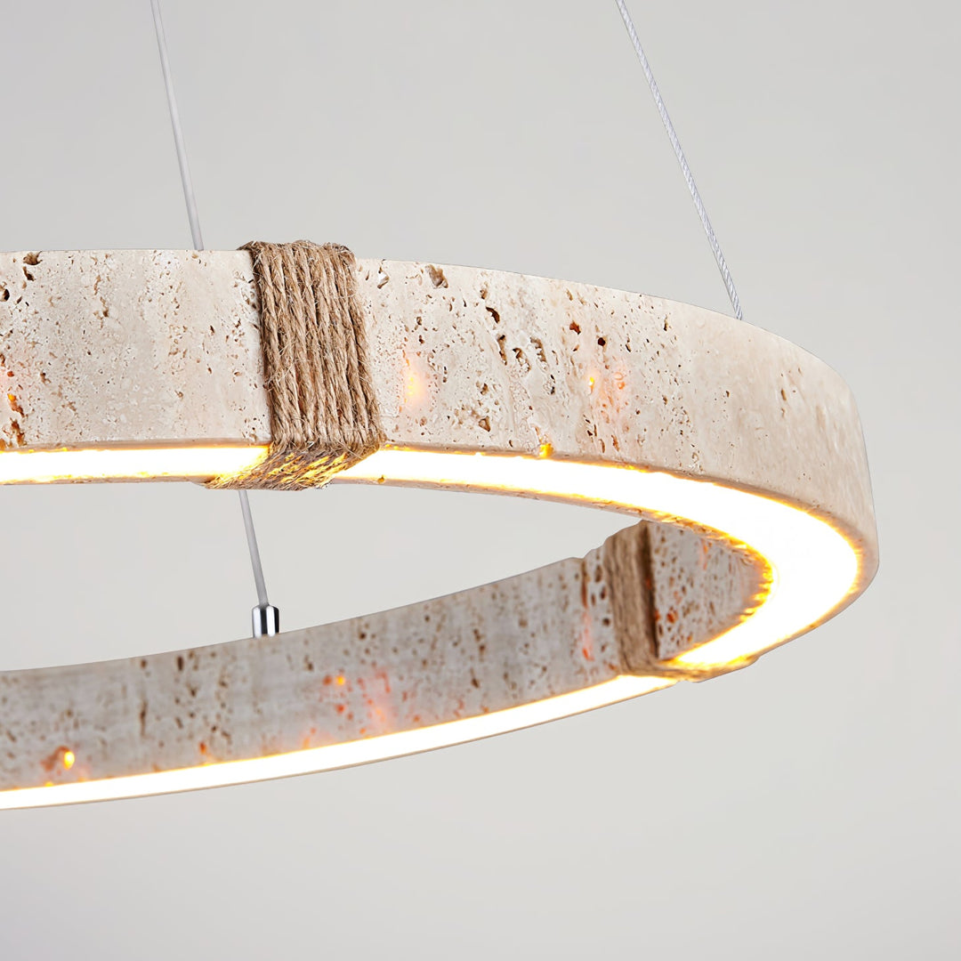 Circle Travertine Pendant Lamp