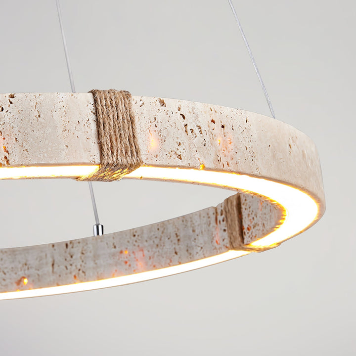 Circle Travertine Pendant Lamp