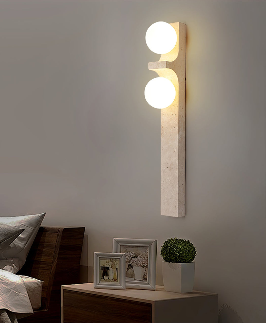 Cirra Travertine Vägglampa