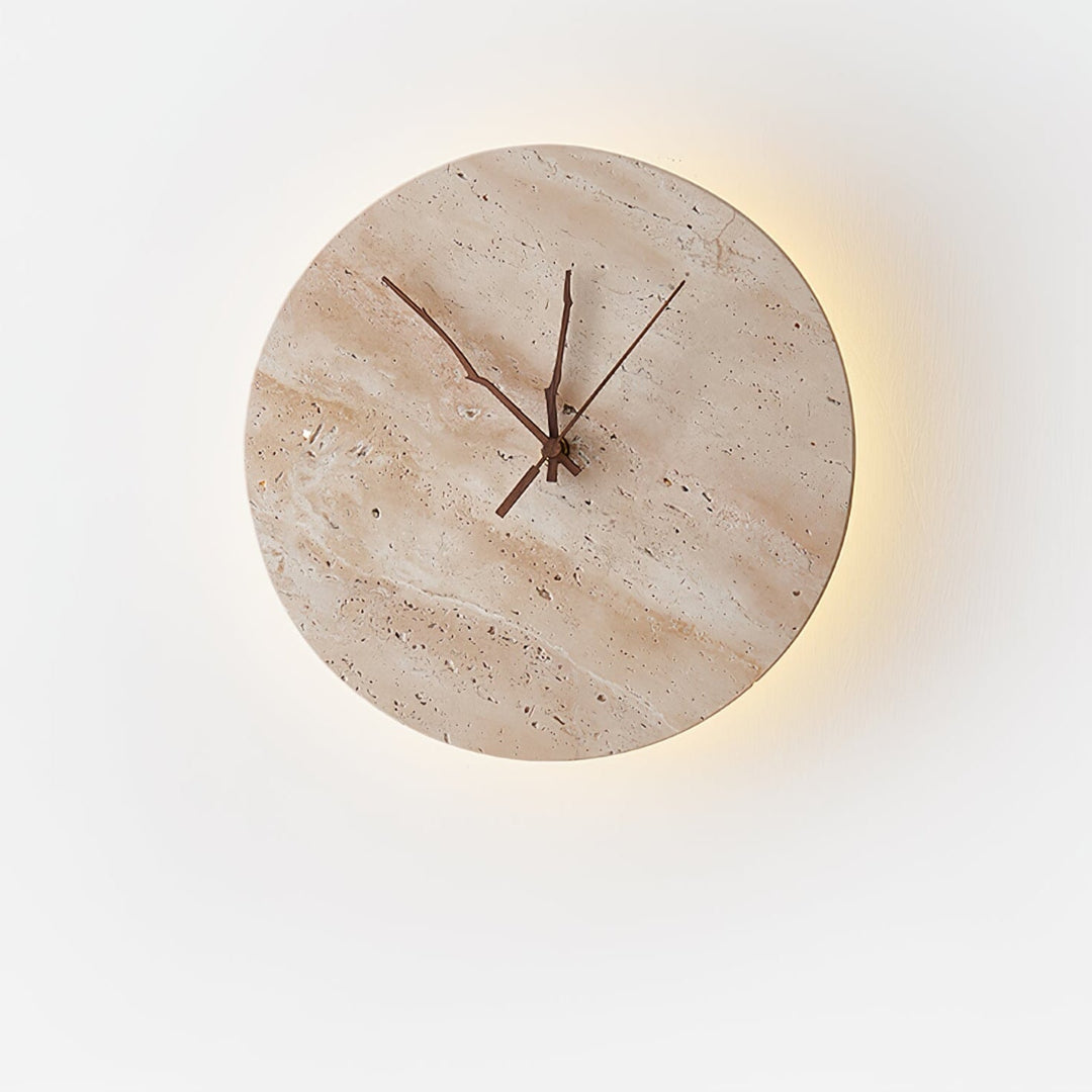 Klocka Travertine Vägglampa