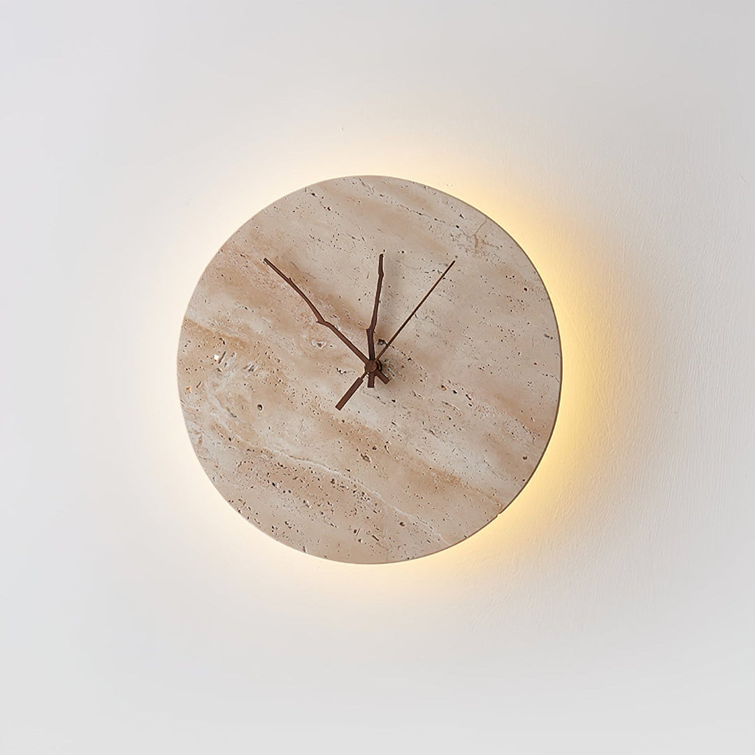 Klocka Travertine Vägglampa