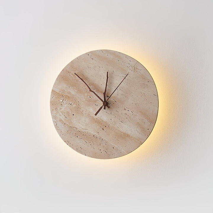 Klocka Travertine Vägglampa