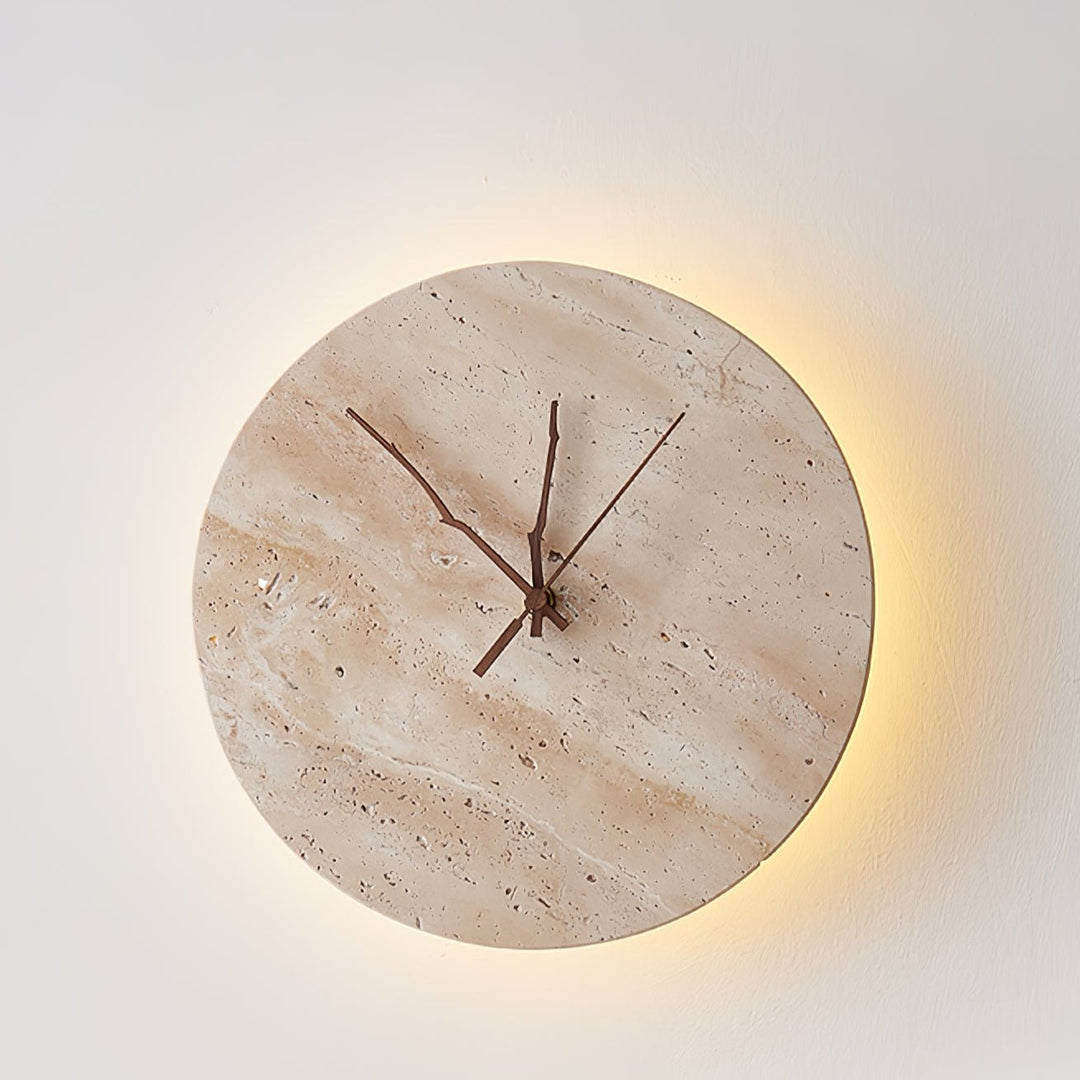Klocka Travertine Vägglampa