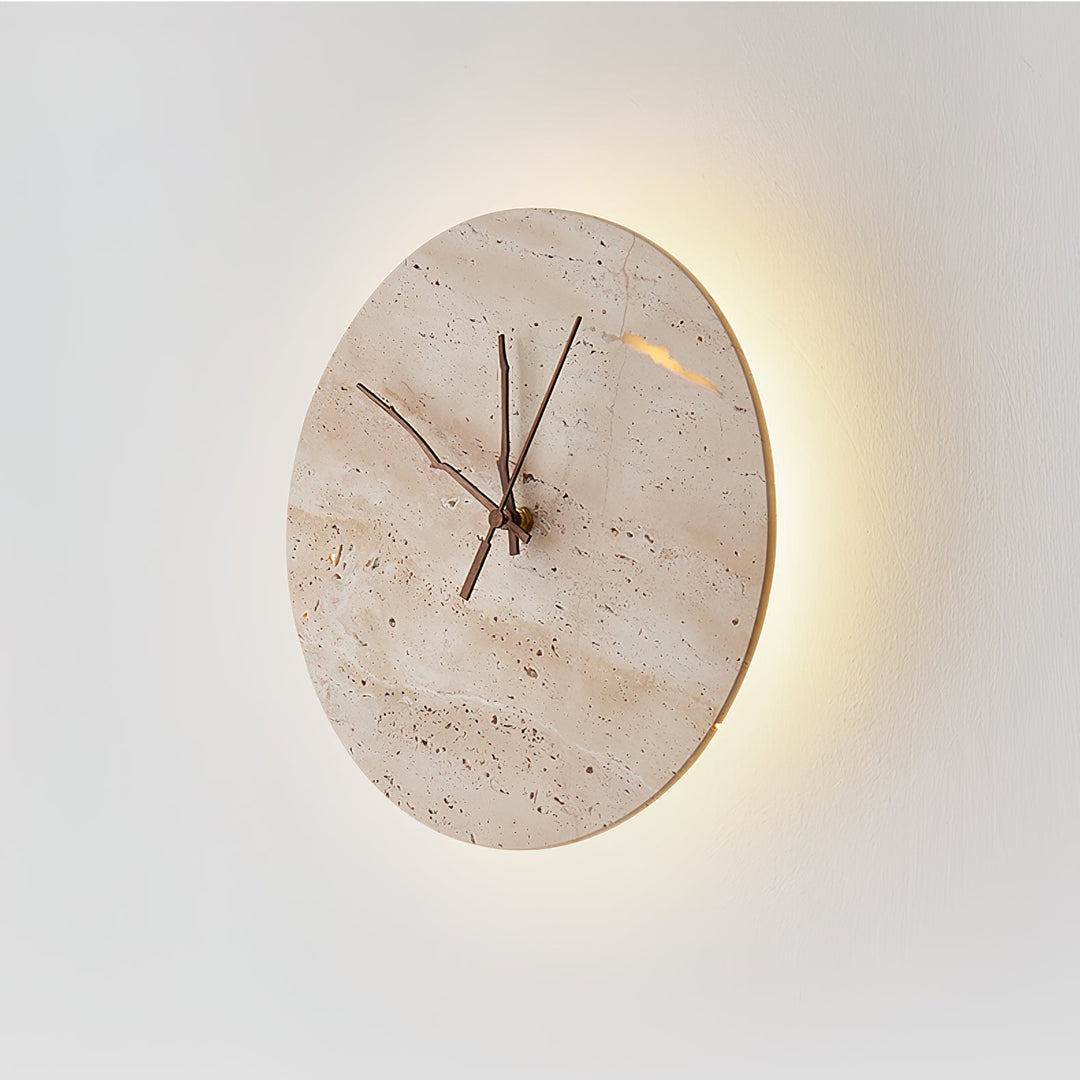 Klocka Travertine Vägglampa