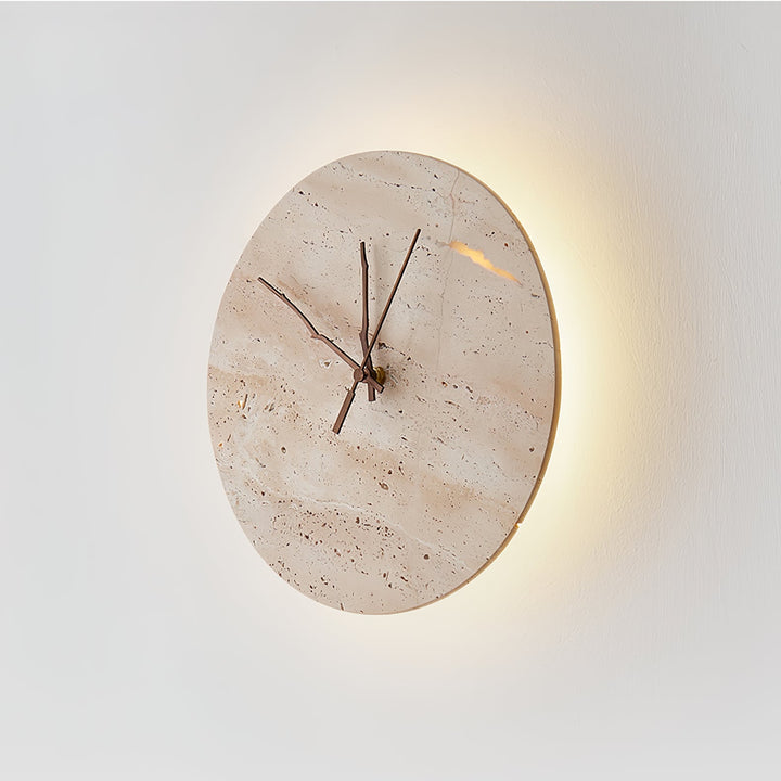 Klocka Travertine Vägglampa