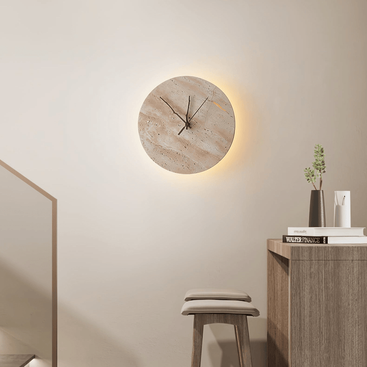 Klocka Travertine Vägglampa