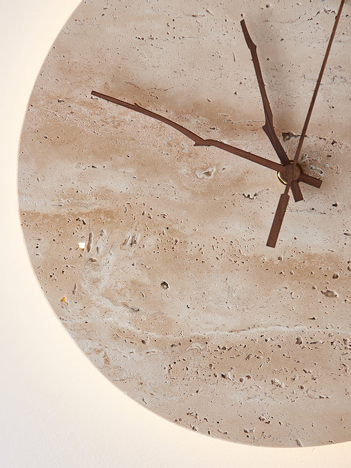 Klocka Travertine Vägglampa