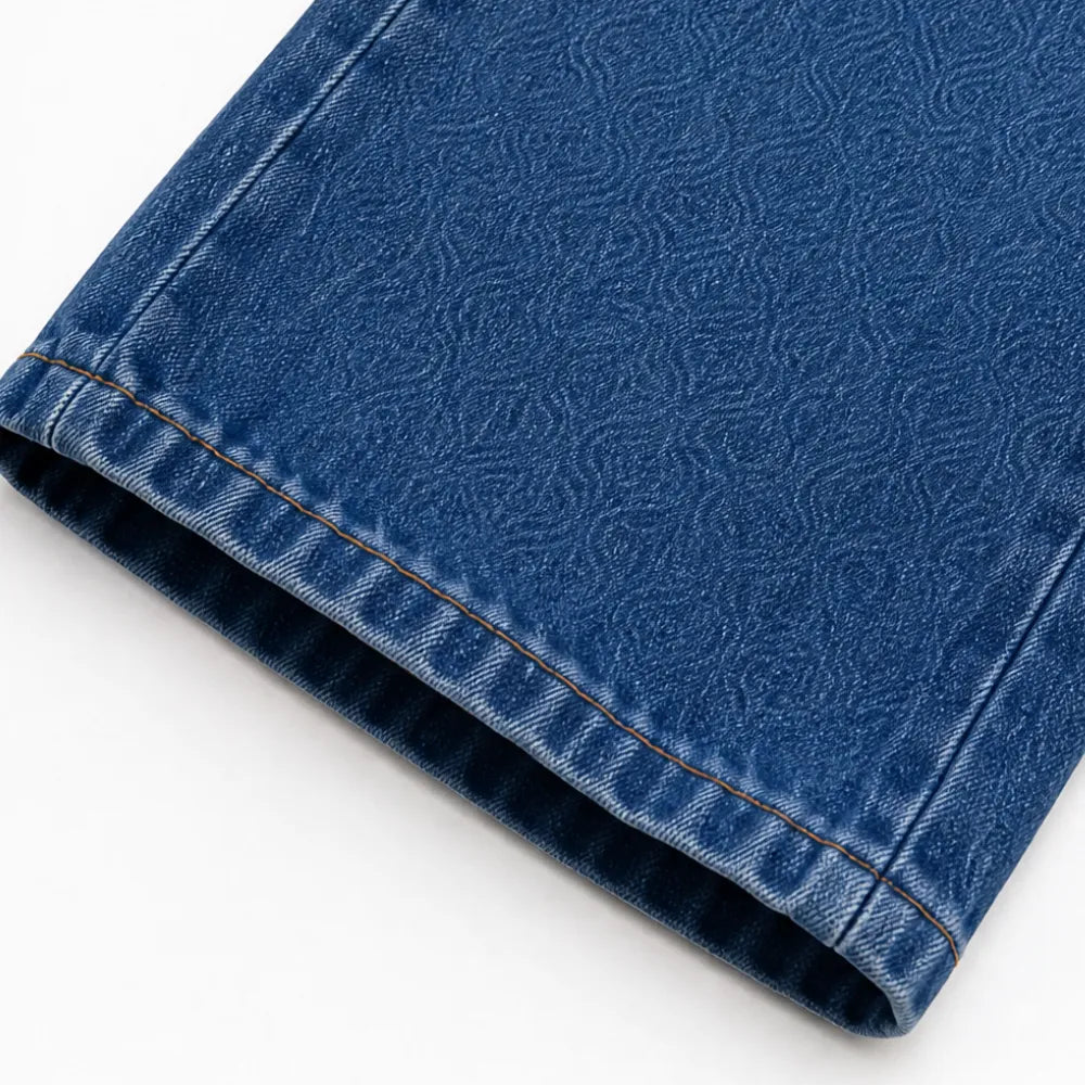 Velmora – Jeans z vida ben z mosiężnymi oczkami efter bokach, Hög stan