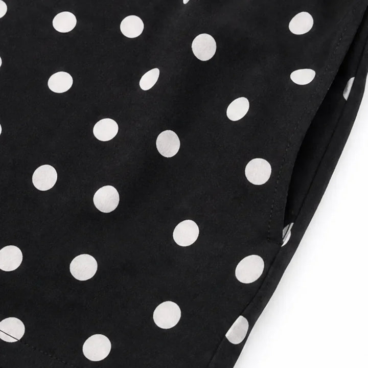 Soléa – Blus w Kropki i Shorts, Mjuk Drape, Sommar Set Dwuczęściowy