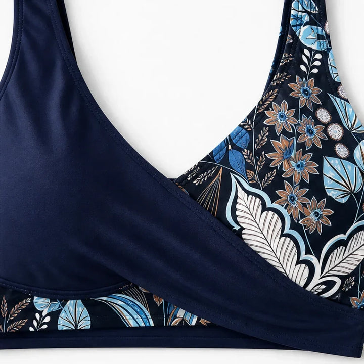 Marella – Kontrastowy Blommig Bikini w Hög Midja för kvinnor