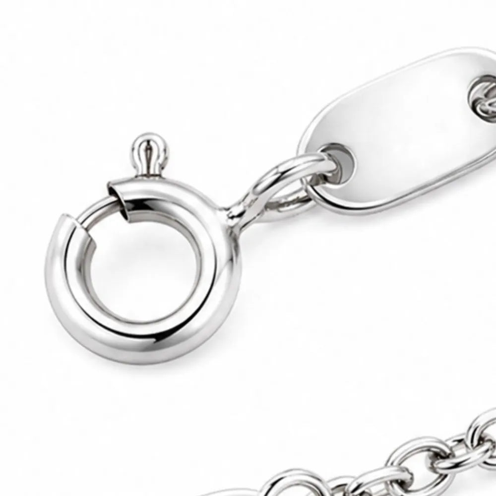 Lunavia – Silver halsband z unoszącym sig kamieniem i diamentowym halo