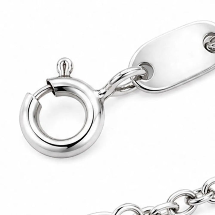 Lunavia – Silver halsband z unoszącym sig kamieniem i diamentowym halo