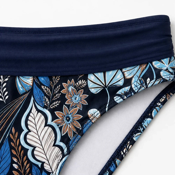 Marella – Kontrastowy Blommig Bikini w Hög Midja för kvinnor