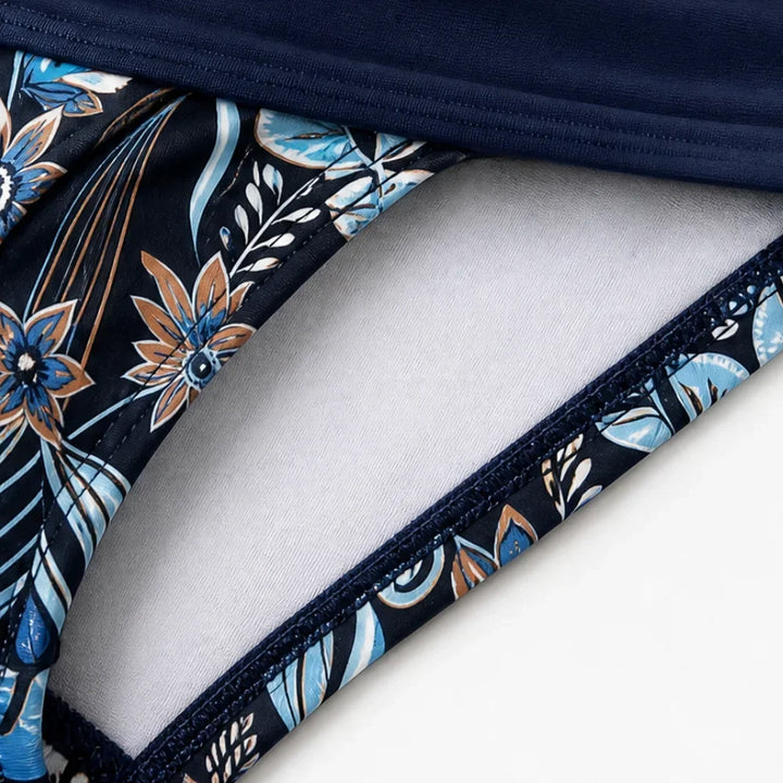 Marella – Kontrastowy Blommig Bikini w Hög Midja för kvinnor