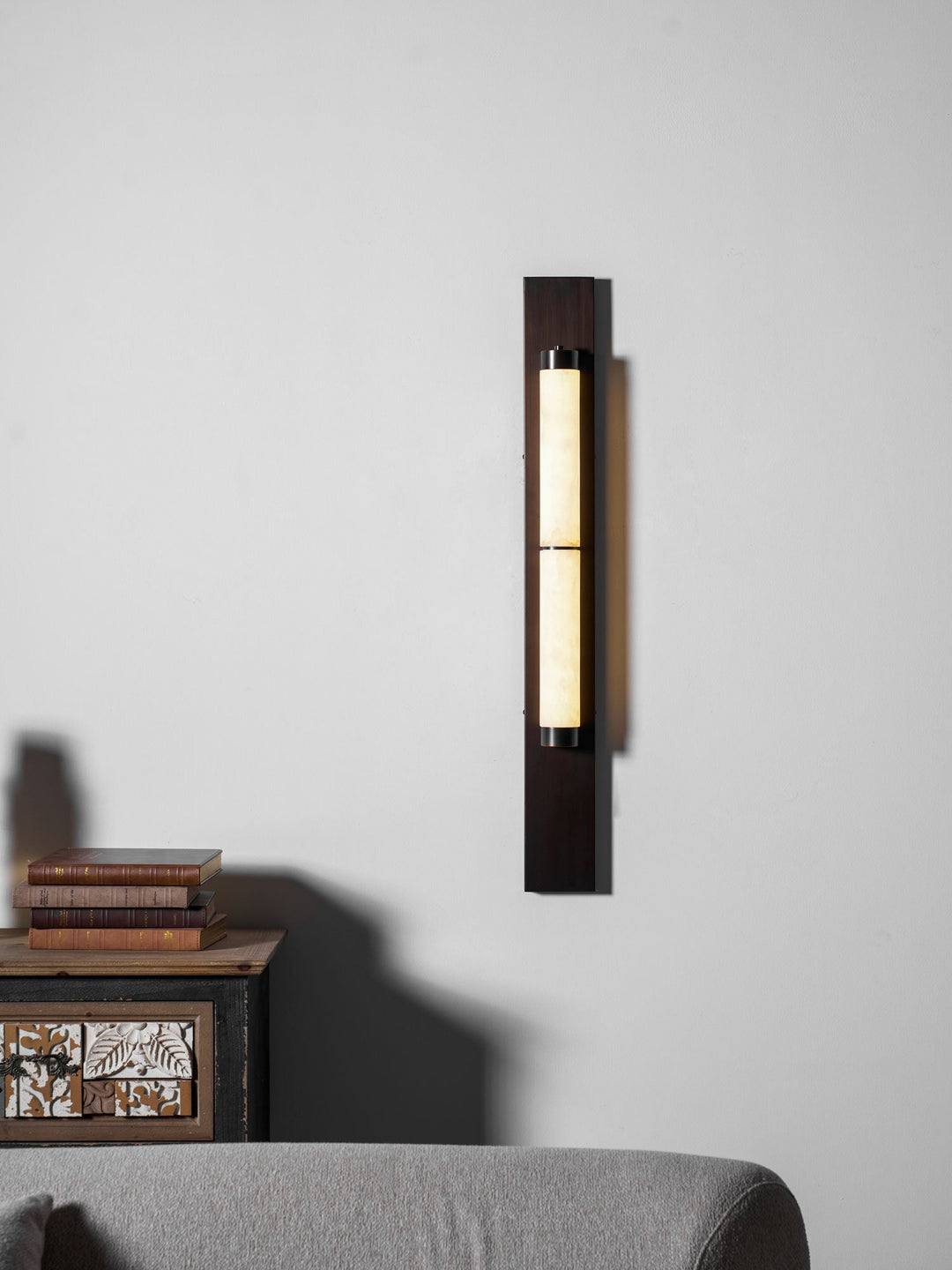 Kolumnär Alabaster Vägglampa