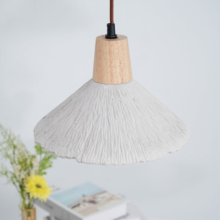 Betong Plisserad Pendellampa